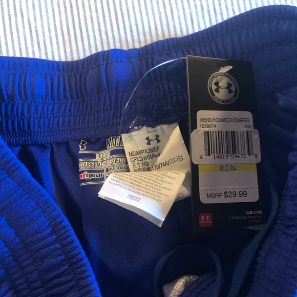 Under armor blue basketball shorts loose Size:M - Picture 4 of 4